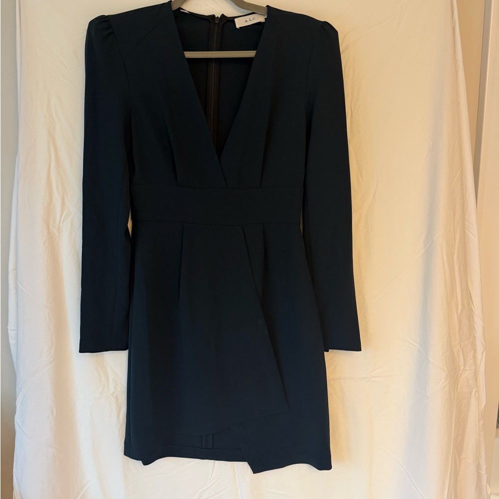 Alc cocktail dress in dark green